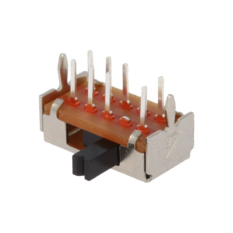 Comutator Glisant 3 Positii 0.2A 12VDC PCB THT | Electronic-mag.ro | Componente Electronice