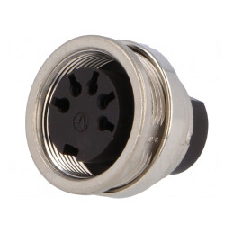 Conector M16 Soclu Mamă 5 PIN 100V IP65/IP67 | Electronic-mag.ro | Componente Electronice