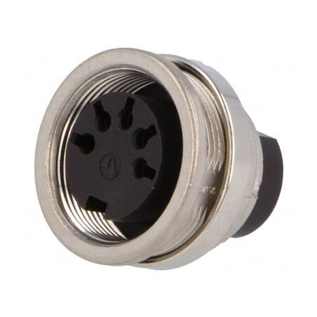 Conector M16 Soclu Mamă 5 PIN 100V IP65/IP67 | Electronic-mag.ro | Componente Electronice