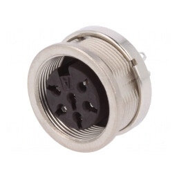 Conector M16 Mamă 6 Pin 5A 300V IP65/IP67 C091D | Electronic-mag.ro | Componente Electronice