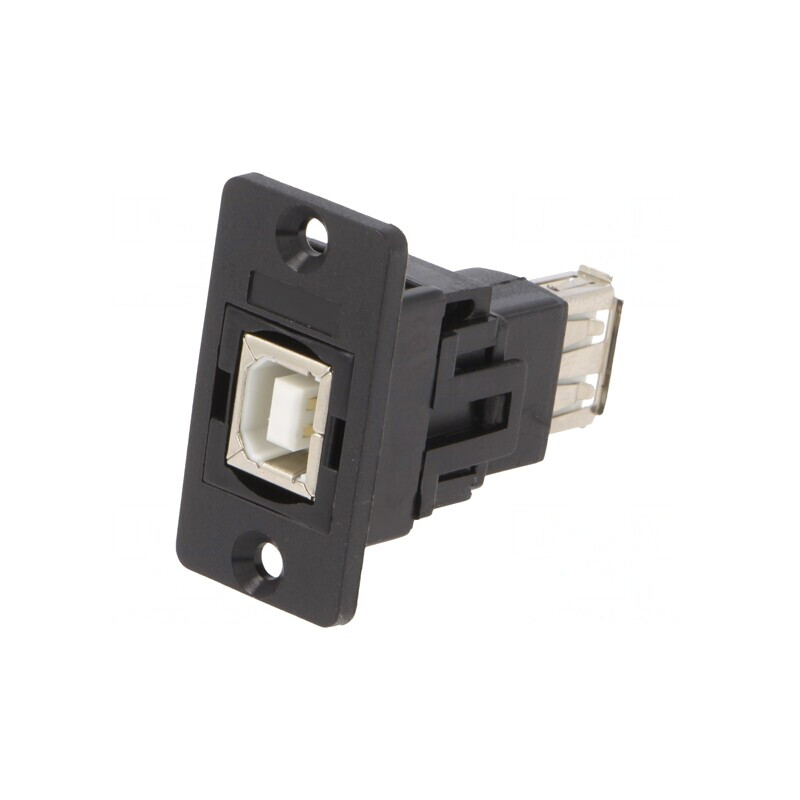 Adaptor USB A la USB B Slim Aurit USB 2.0 Plastic | Electronic-mag.ro | Componente Electronice
