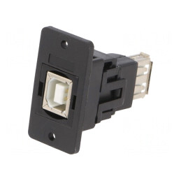 Adaptor USB A/B SLIM USB 2.0 Aurit Plastic | Electronic-mag.ro | Componente Electronice