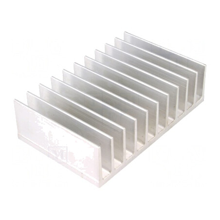 Radiator extrudat cu aripioare 80mm x 124mm x 35mm brut | Electronic-mag.ro | Componente Electronice