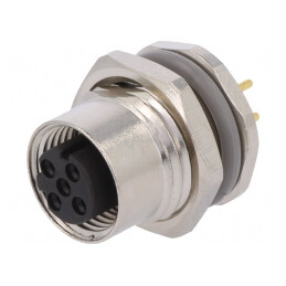 Soclu M12 4 PIN mamă Ethernet IP67 250V 4A | Electronic-mag.ro | Componente Electronice