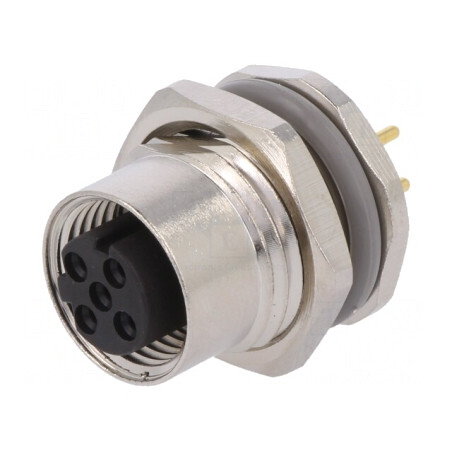 Soclu M12 4 PIN mamă Ethernet IP67 250V 4A | Electronic-mag.ro | Componente Electronice