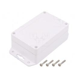 Carcasă universală albă IP67 70x105x40mm ASA | Electronic-mag.ro | Componente Electronice