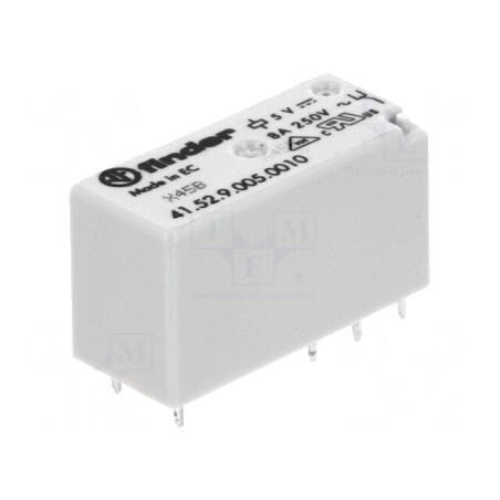Releu Electromagnetic DPDT 5VDC 15A 250VAC PCB | Electronic-mag.ro | Componente Electronice