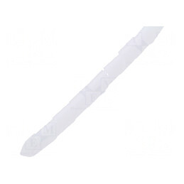 Înfăşurare Spirală Albă Transparentă 20mm 10m | Electronic-mag.ro | Componente Electronice