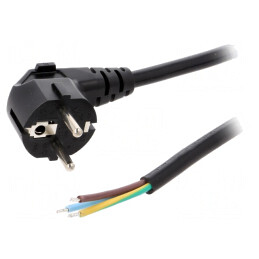 Cablu PVC 3x1,5mm2 3m cu Ştecăr în Unghi | Electronic-mag.ro | Componente Electronice