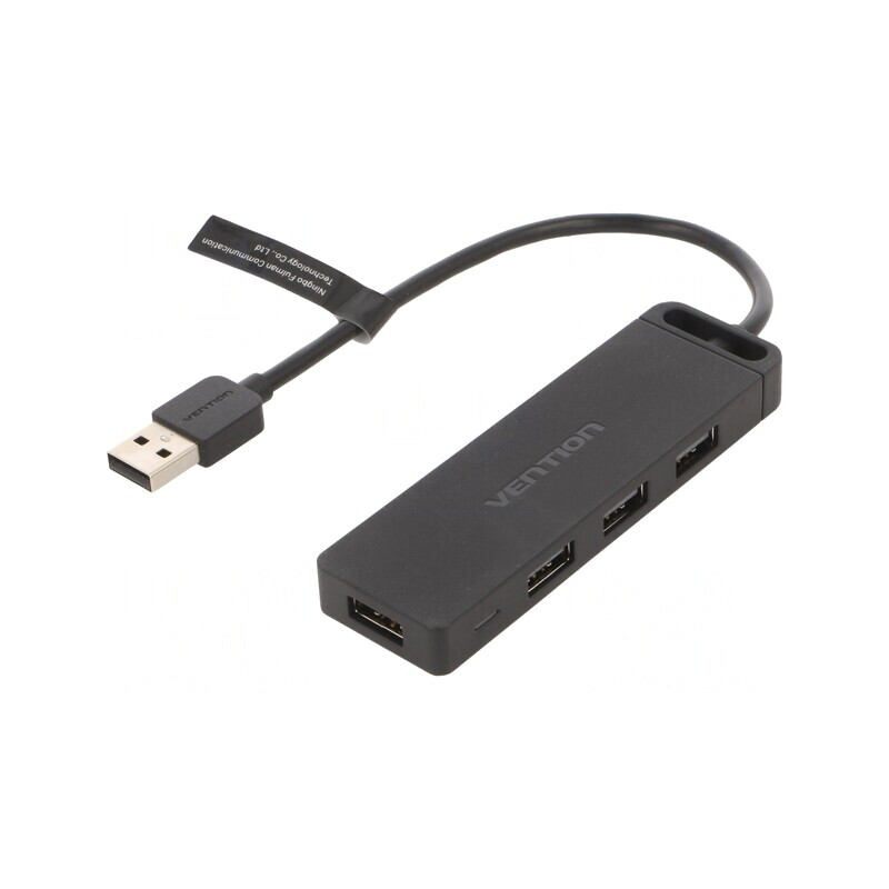Hub USB 2.0 cu 4 Porturi Negru | Electronic-mag.ro | Componente Electronice