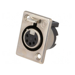 Soclu XLR mamă 5 pini drept 50V | Electronic-mag.ro | Componente Electronice