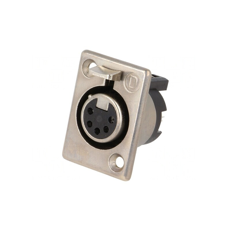 Soclu XLR mamă 5 pini drept 50V | Electronic-mag.ro | Componente Electronice