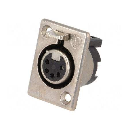 Soclu XLR mamă 5 pini drept 50V | Electronic-mag.ro | Componente Electronice