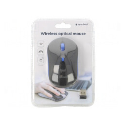 Mouse optic wireless USB A 10m 4 butoane negru/albastru | Electronic-mag.ro | Componente Electronice