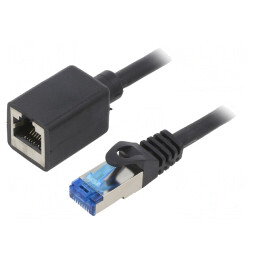 Prelungitor RJ45 S/FTP Negru 2m | Electronic-mag.ro | Componente Electronice