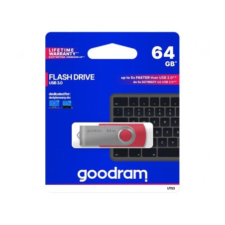Memorie USB 3.0 64GB Roșie | Electronic-mag.ro | Componente Electronice