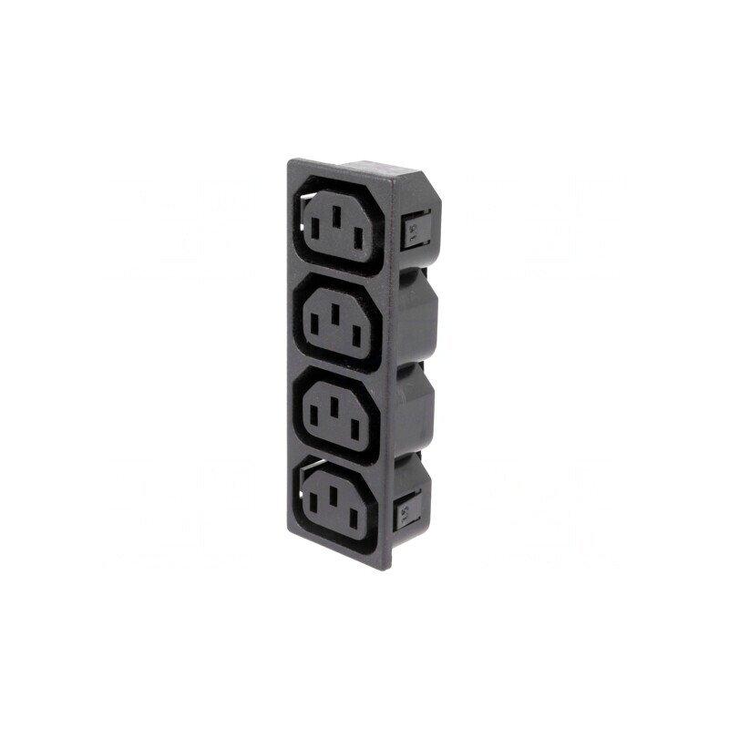 Conector alimentare AC splitter 10A 250V C13 (F) | Electronic-mag.ro | Componente Electronice