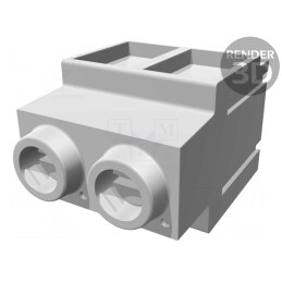 Regletă de Conexiuni PCB 90° 10,16mm 2 Piste | Electronic-mag.ro | Componente Electronice