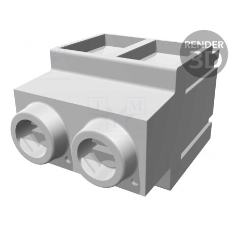 Regletă de Conexiuni PCB 90° 10,16mm 2 Piste | Electronic-mag.ro | Componente Electronice