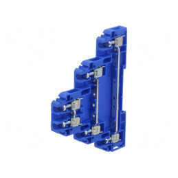 Terminal de Îmbinare Șine 0,5-4mm2 3 Piste 6 Borne Albastru TS35 | Electronic-mag.ro | Componente Electronice