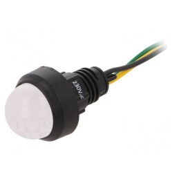 Lampă LED Convex Galben/Verde 230V Ø13mm IP40 | Electronic-mag.ro | Componente Electronice