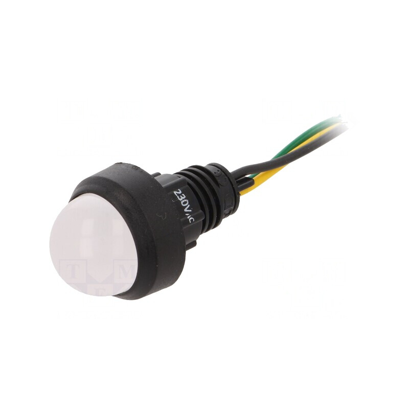 Lampă LED Convex Galben/Verde 230V Ø13mm IP40 | Electronic-mag.ro | Componente Electronice