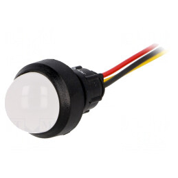 Lampă de control LED galben/roşu 230V 13mm IP40 | Electronic-mag.ro | Componente Electronice