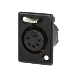 Soclu XLR Mamă 5 Pin Lipire Contacte Bronz-Fosfor 50V | Electronic-mag.ro | Componente Electronice