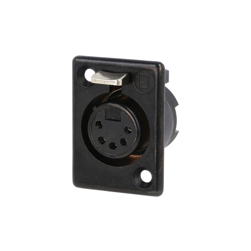 Soclu XLR Mamă 5 Pin Lipire Contacte Bronz-Fosfor 50V | Electronic-mag.ro | Componente Electronice
