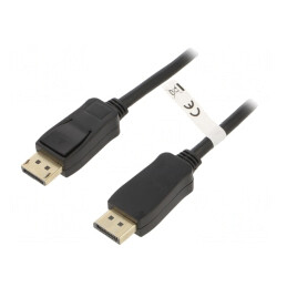Cablu DisplayPort 1.2 HDCP 2.2 PVC 3m Negru | Electronic-mag.ro | Componente Electronice