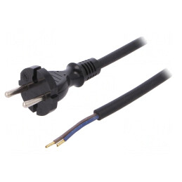 Cablu Alimentare 2x1mm2 3m Negru 16A | Electronic-mag.ro | Componente Electronice