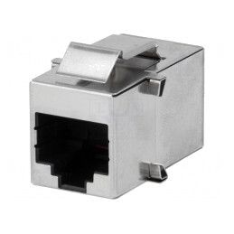 Soclu Adaptor 8 PIN Ecranat Aurit 8p8c | Electronic-mag.ro | Componente Electronice