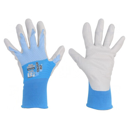 Mănuși de protecție XXL albastru/alb Bee-Tough | Electronic-mag.ro | Componente Electronice