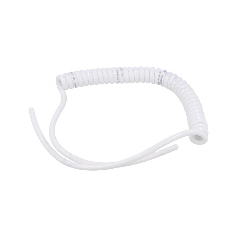 Cablu spiralat neecranat alb 300V 0,2m-0,8m | Electronic-mag.ro | Componente Electronice