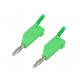 Cablu de măsurare 70VDC 33VAC 16A verde 4mm | Electronic-mag.ro | Componente Electronice