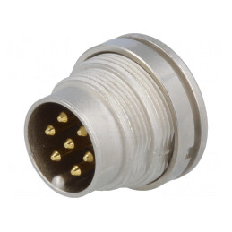 Conector M16 Soclu Tată 7 PIN 250V 5A IP40 | Electronic-mag.ro | Componente Electronice