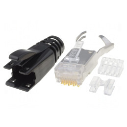 Mufă RJ45 8P8C Ecranată Crimpată pe Cablu IDC | Electronic-mag.ro | Componente Electronice