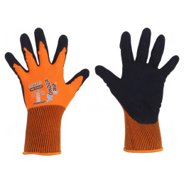 Mănuși de protecție portocalii din poliester, mărimea L (9)