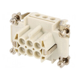 Conector HDC Inserturi Contact Mamă 6P 16A | Electronic-mag.ro | Componente Electronice