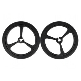 Ax Negru cu Crestătură D și Împingere 40mm 3mm | Electronic-mag.ro | Componente Electronice