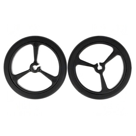 Ax Negru cu Crestătură D și Împingere 40mm 3mm | Electronic-mag.ro | Componente Electronice