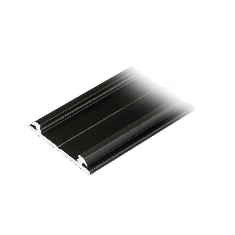 Profil Aluminiu Negru 2m pentru Module LED de Suprafață | Electronic-mag.ro | Componente Electronice