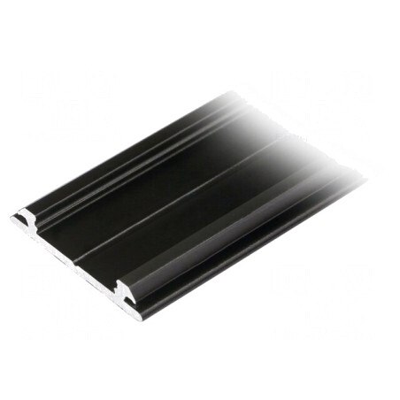Profil Aluminiu Negru 2m pentru Module LED de Suprafață | Electronic-mag.ro | Componente Electronice
