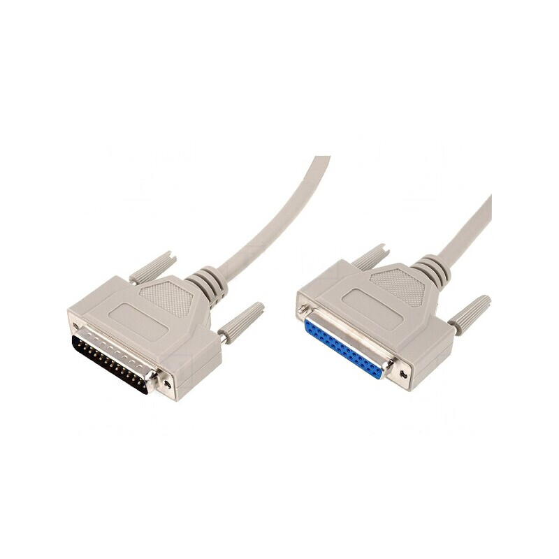 Cablu D-Sub 25pin Soclu-Mufă 3m | Electronic-mag.ro | Componente Electronice