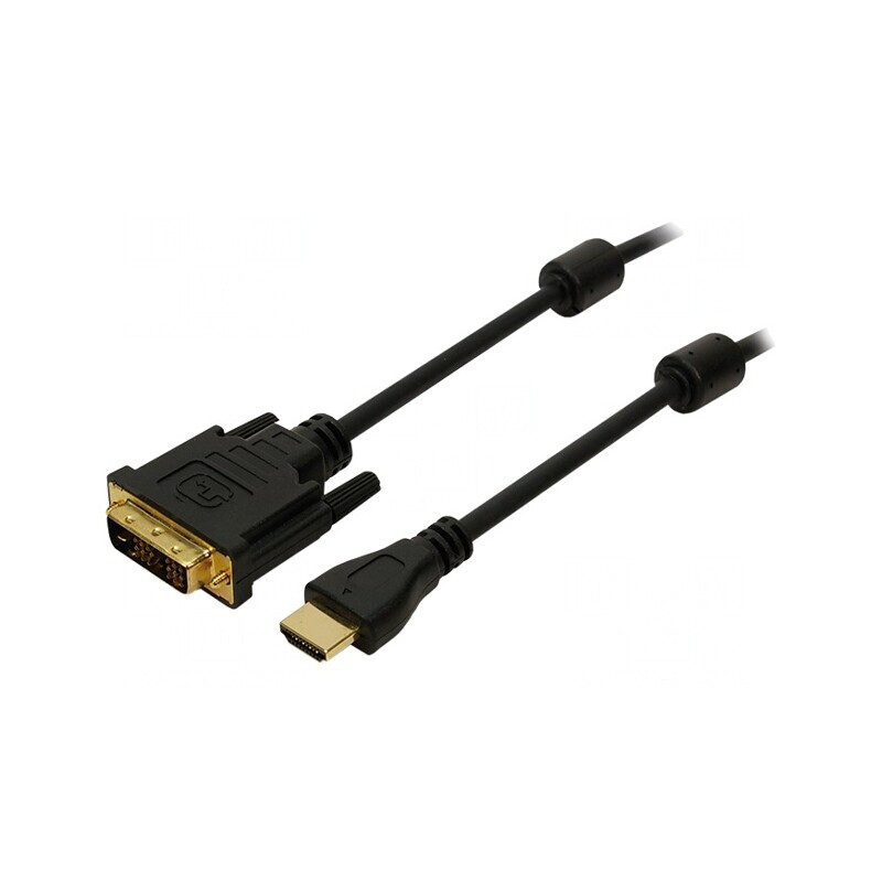 Cablu HDMI-DVI 2m Negru | Electronic-mag.ro | Componente Electronice
