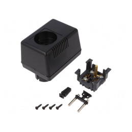 Carcasă pentru Alimentator cu Împământare 65x90x57mm | Electronic-mag.ro | Componente Electronice