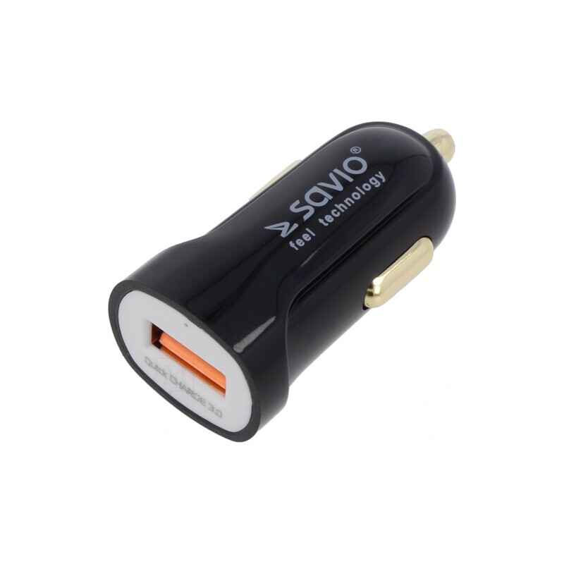 Încărcător USB Auto 12-24V Negru | Electronic-mag.ro | Componente Electronice
