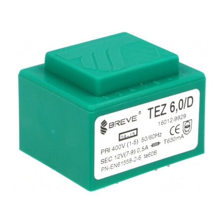 Transformator Încapsulat 6VA 12V 500mA PCB | Electronic-mag.ro | Componente Electronice