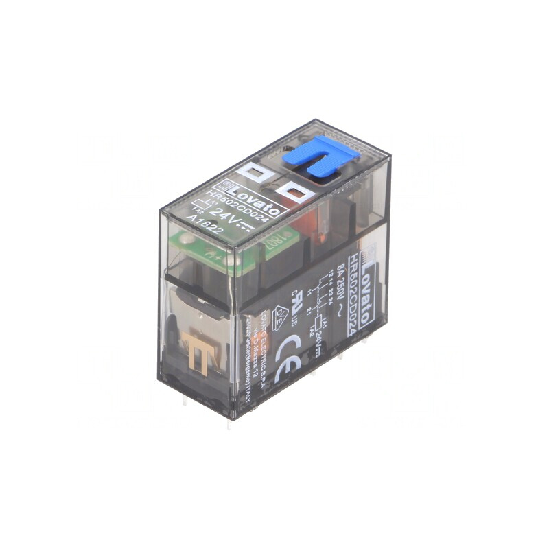 Releu Electromagnetic DPDT 24VDC 8A Cu Soclu | Electronic-mag.ro | Componente Electronice