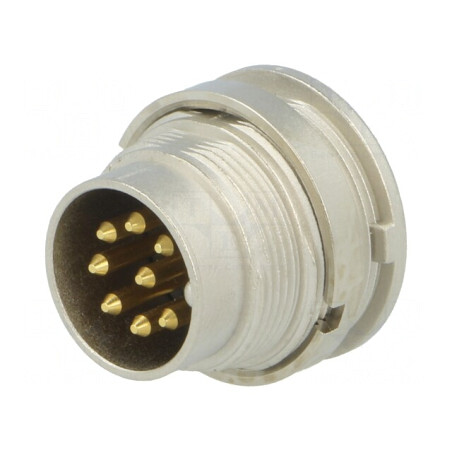 Conector M16 Soclu Tată 8-PIN 5A 60V IP40 0.75mm2 | Electronic-mag.ro | Componente Electronice